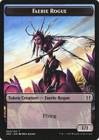 Faerie Rogue // Thopter Double-Sided Token [Zendikar Rising Commander Tokens] | Chromatic Games