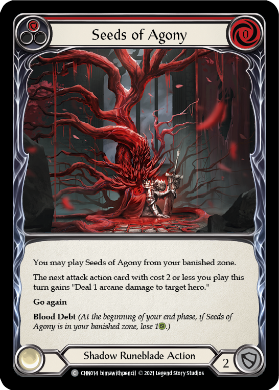 Seeds of Agony (Red) [CHN014] (Monarch Chane Blitz Deck) | Chromatic Games