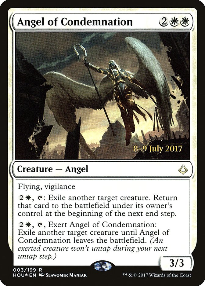 Angel of Condemnation [Hour of Devastation Prerelease Promos] | Chromatic Games