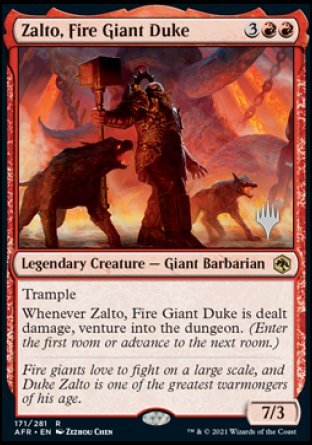 Zalto, Fire Giant Duke (Promo Pack) [Dungeons & Dragons: Adventures in the Forgotten Realms Promos] | Chromatic Games