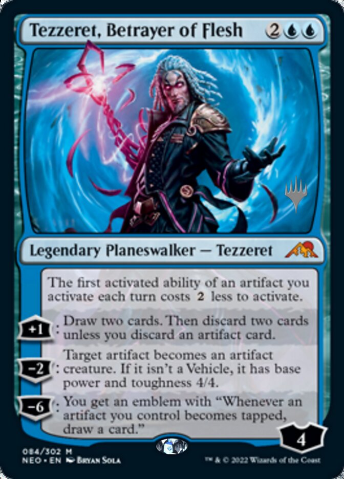 Tezzeret, Betrayer of Flesh (Promo Pack) [Kamigawa: Neon Dynasty Promos] | Chromatic Games