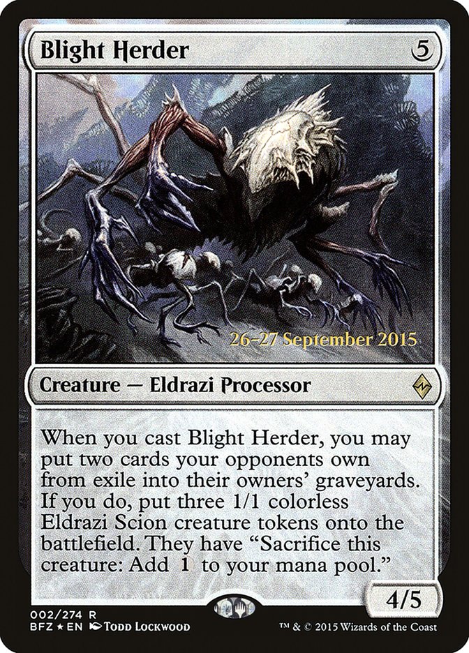 Blight Herder [Battle for Zendikar Prerelease Promos] | Chromatic Games