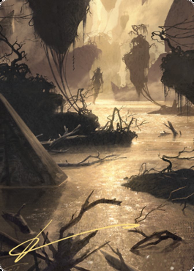 Murkwater Pathway Art Card (Gold-Stamped Signature) [Zendikar Rising Art Series] | Chromatic Games
