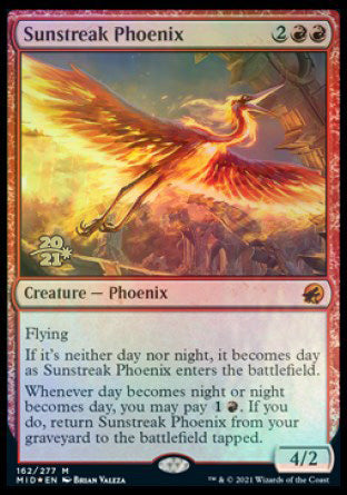 Sunstreak Phoenix [Innistrad: Midnight Hunt Prerelease Promos] | Chromatic Games