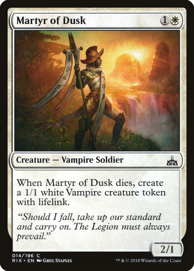 Martyr of Dusk [Rivals of Ixalan] | Chromatic Games