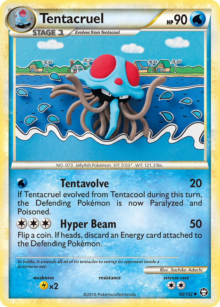 Tentacruel (50/102) [HeartGold & SoulSilver: Triumphant] | Chromatic Games