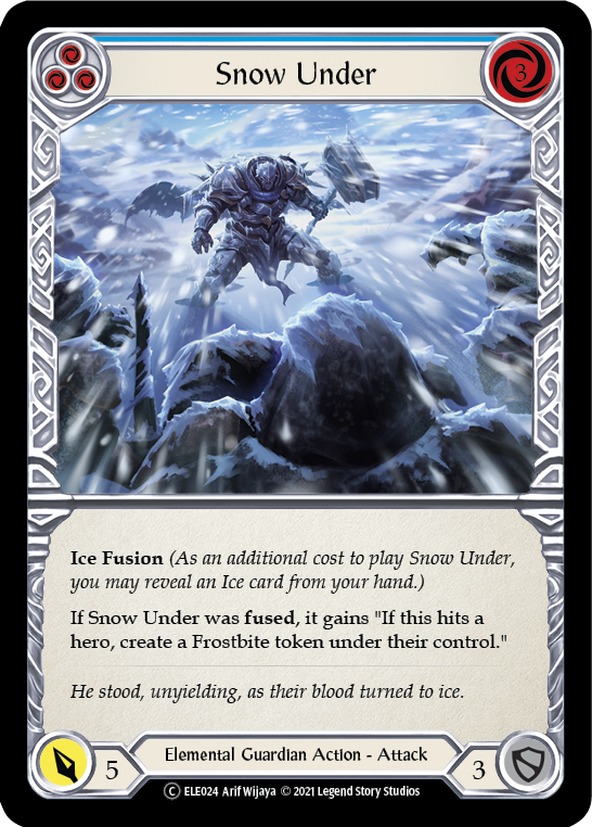 Snow Under (Blue) [U-ELE024] (Tales of Aria Unlimited)  Unlimited Rainbow Foil | Chromatic Games