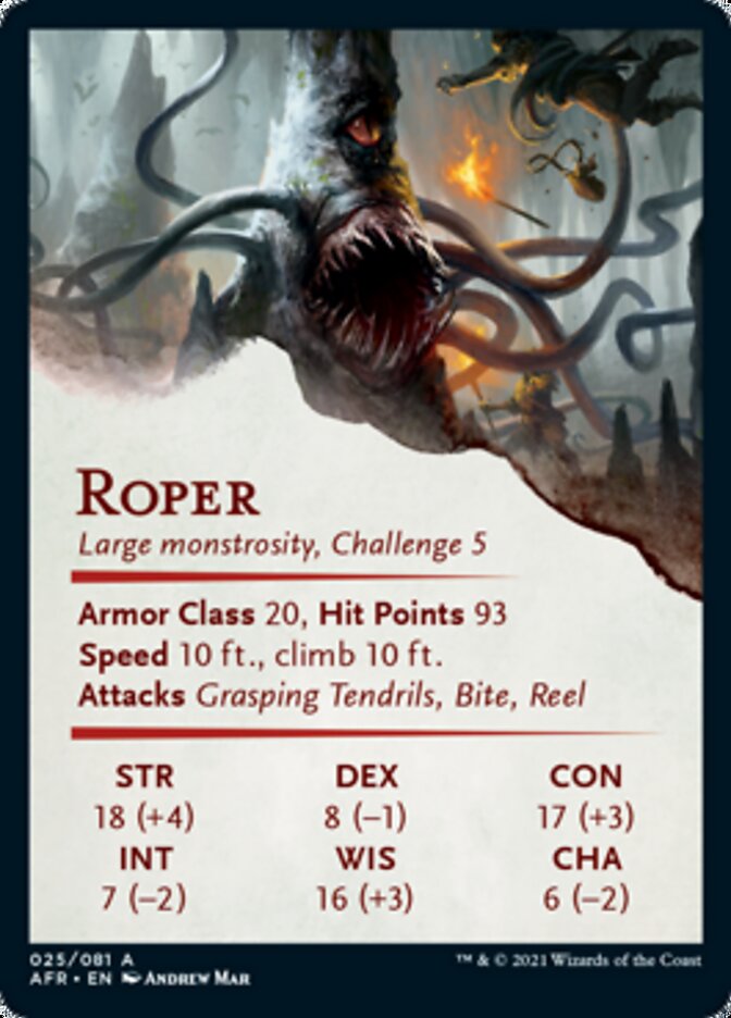 Roper Art Card [Dungeons & Dragons: Adventures in the Forgotten Realms Art Series] | Chromatic Games