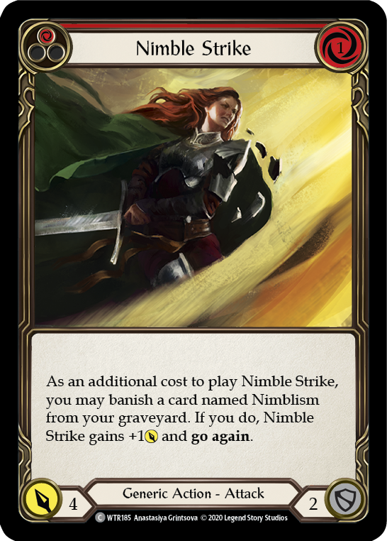 Nimble Strike (Red) [U-WTR185] (Welcome to Rathe Unlimited)  Unlimited Rainbow Foil | Chromatic Games