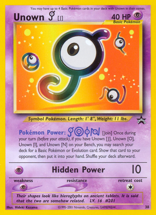 Unown [J] [Wizards Black Star Promos] | Chromatic Games