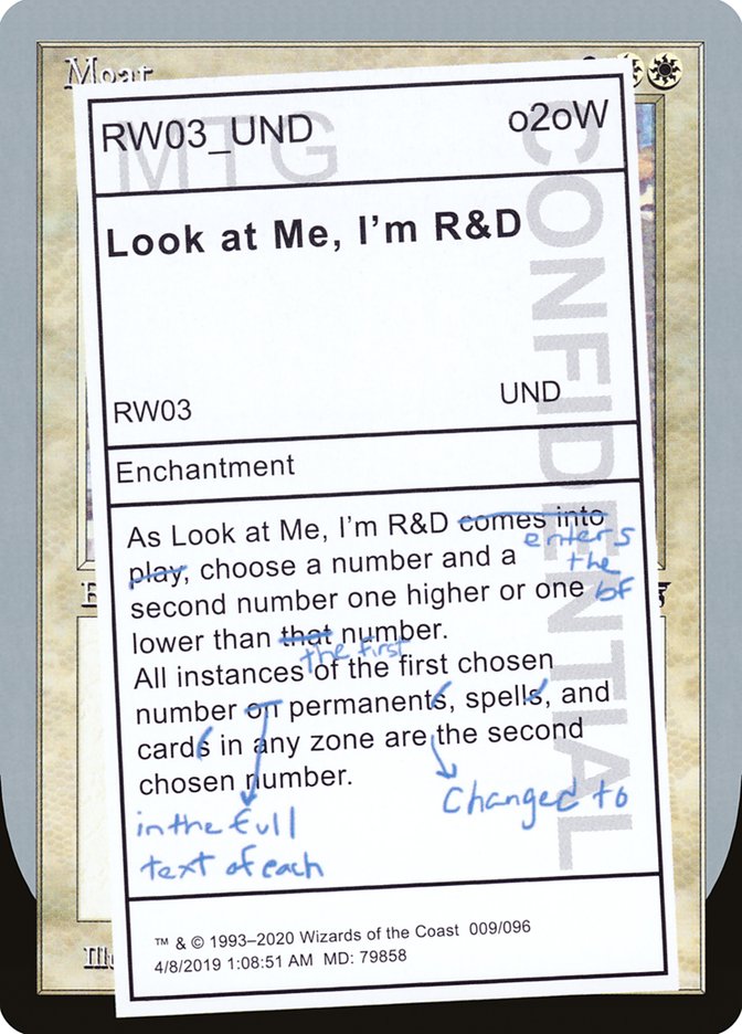 Look at Me, I'm R&D [Unsanctioned] | Chromatic Games