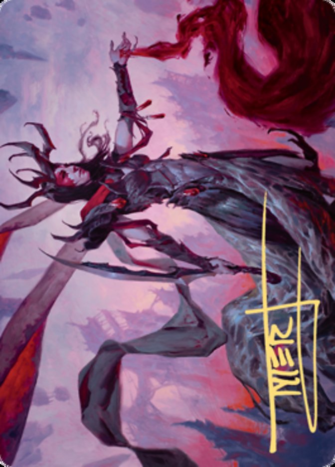 Drana, the Last Bloodchief Art Card (Gold-Stamped Signature) [Zendikar Rising Art Series] | Chromatic Games