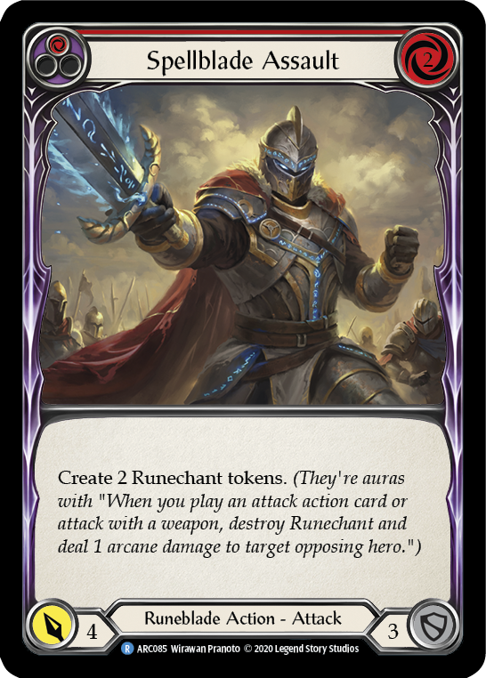 Spellblade Assault (Red) [U-ARC085] (Arcane Rising Unlimited)  Unlimited Rainbow Foil | Chromatic Games