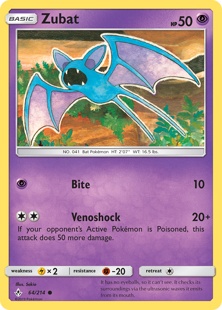 Zubat (64/214) [Sun & Moon: Unbroken Bonds] | Chromatic Games