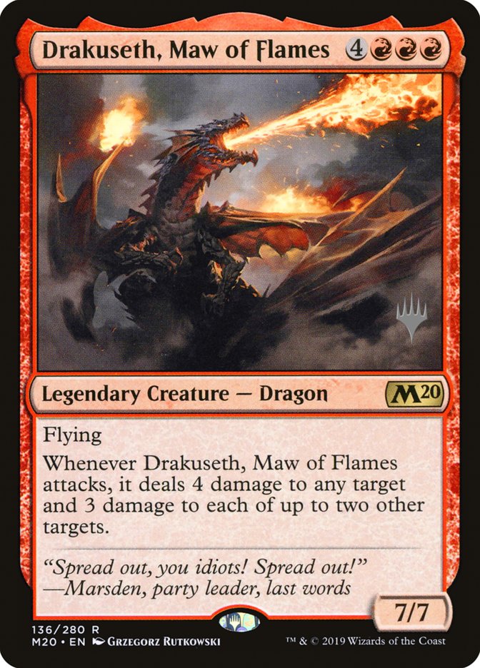 Drakuseth, Maw of Flames (Promo Pack) [Core Set 2020 Promos] | Chromatic Games