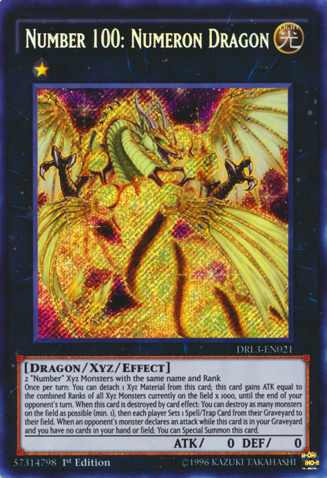 Number 100: Numeron Dragon [DRL3-EN021] Secret Rare | Chromatic Games