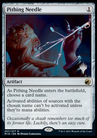 Pithing Needle (Promo Pack) [Innistrad: Midnight Hunt Promos] | Chromatic Games