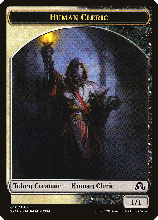 Human Cleric Token [Shadows over Innistrad Tokens] | Chromatic Games