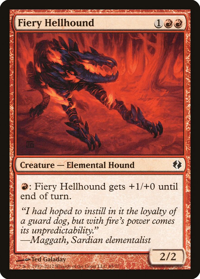 Fiery Hellhound [Duel Decks: Venser vs. Koth] | Chromatic Games