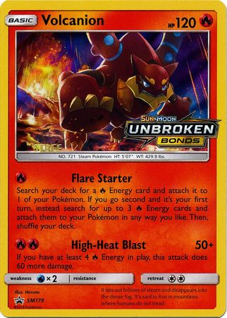 Volcanion (Staff Prerelease Promo) [SM Black Star Promos] | Chromatic Games