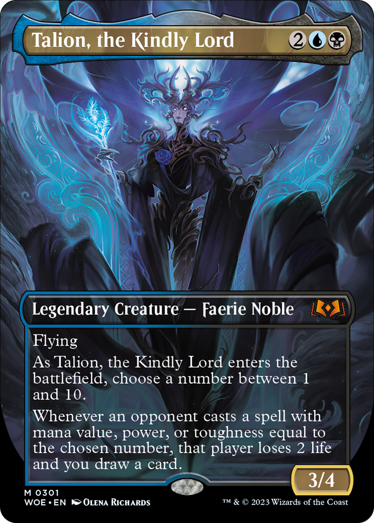 Talion, the Kindly Lord (Borderless Alternate Art) [Wilds of Eldraine] | Chromatic Games