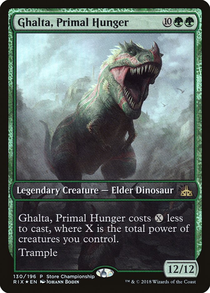 Ghalta, Primal Hunger (Store Championship) (Full Art) [Rivals of Ixalan Promos] | Chromatic Games