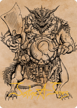 Thrakkus the Butcher Art Card (Gold-Stamped Signature) [Commander Legends: Battle for Baldur's Gate Art Series] | Chromatic Games