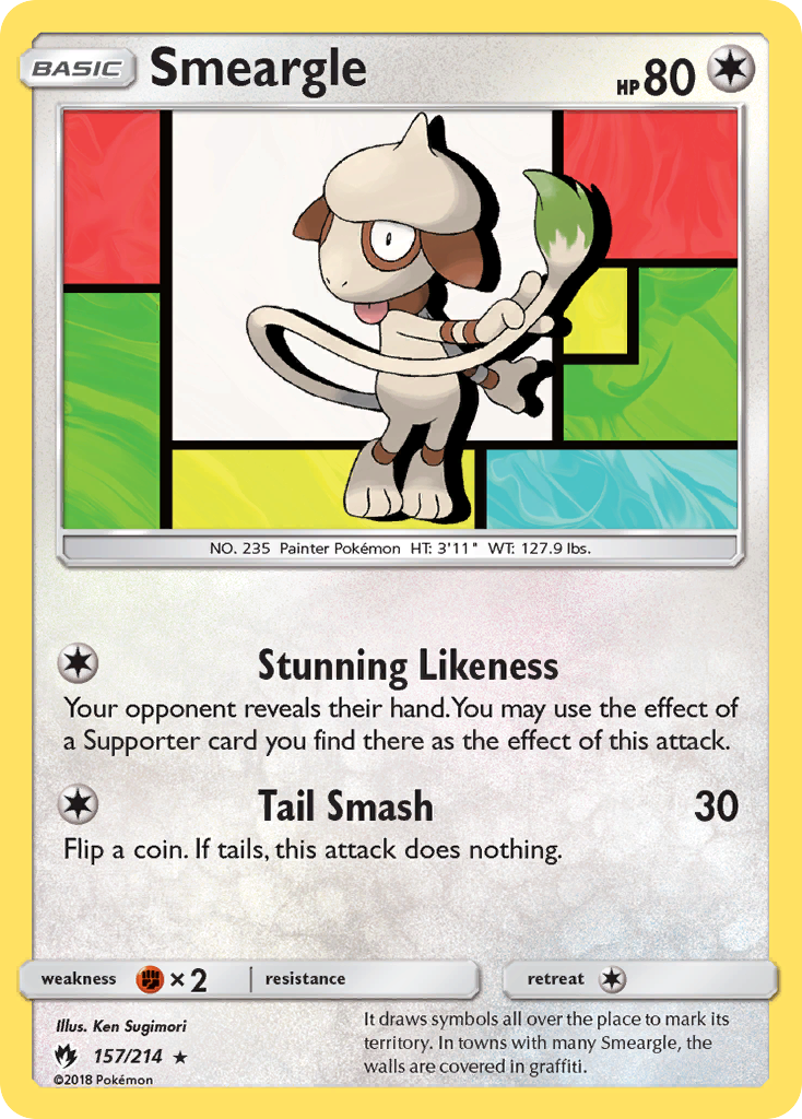 Smeargle (157/214) [Sun & Moon: Lost Thunder] | Chromatic Games