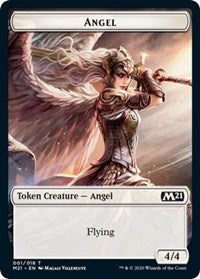 Angel // Cat (011) Double-Sided Token [Core Set 2021 Tokens] | Chromatic Games