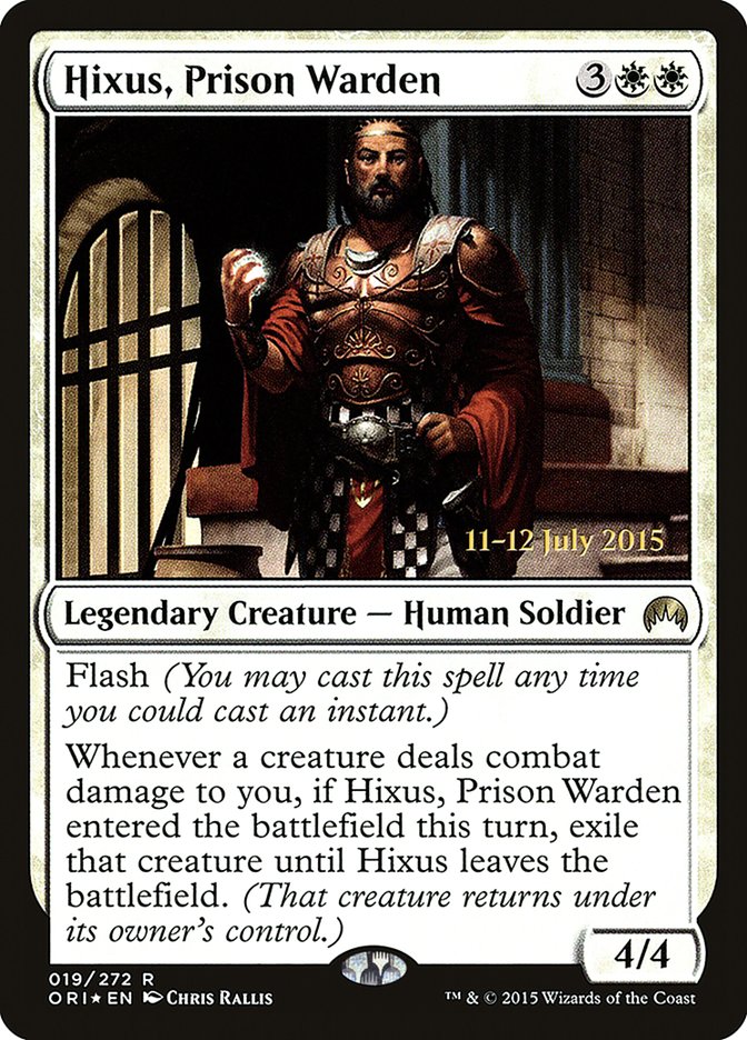 Hixus, Prison Warden [Magic Origins Prerelease Promos] | Chromatic Games