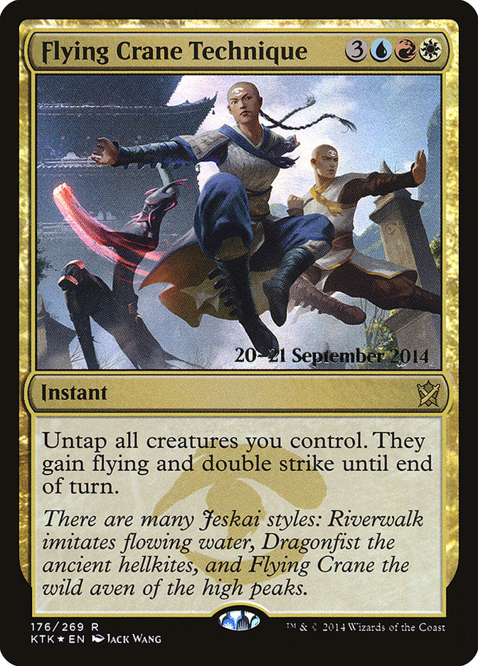 Flying Crane Technique [Khans of Tarkir Prerelease Promos] | Chromatic Games