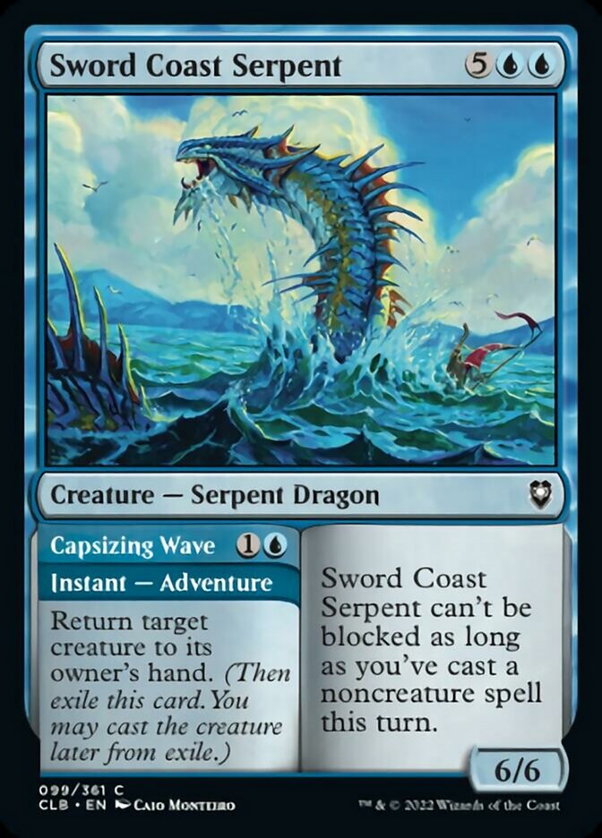 Sword Coast Serpent // Capsizing Wave [Commander Legends: Battle for Baldur's Gate] | Chromatic Games