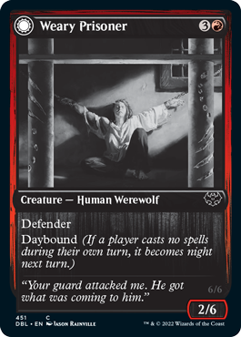 Weary Prisoner // Wrathful Jailbreaker [Innistrad: Double Feature] | Chromatic Games