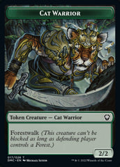 Saproling // Cat Warrior Double-Sided Token [Dominaria United Tokens] | Chromatic Games