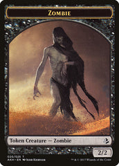 Vizier of Many Faces // Zombie Double-Sided Token [Amonkhet Tokens] | Chromatic Games