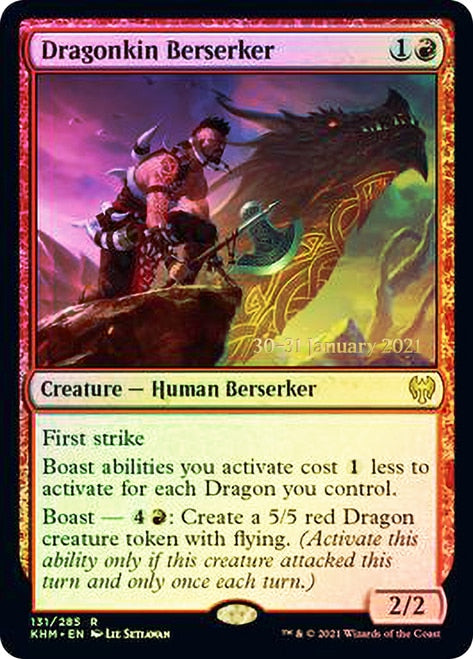 Dragonkin Berserker [Kaldheim Prerelease Promos] | Chromatic Games