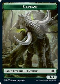 Elephant // Golem Double-Sided Token [Double Masters Tokens] | Chromatic Games