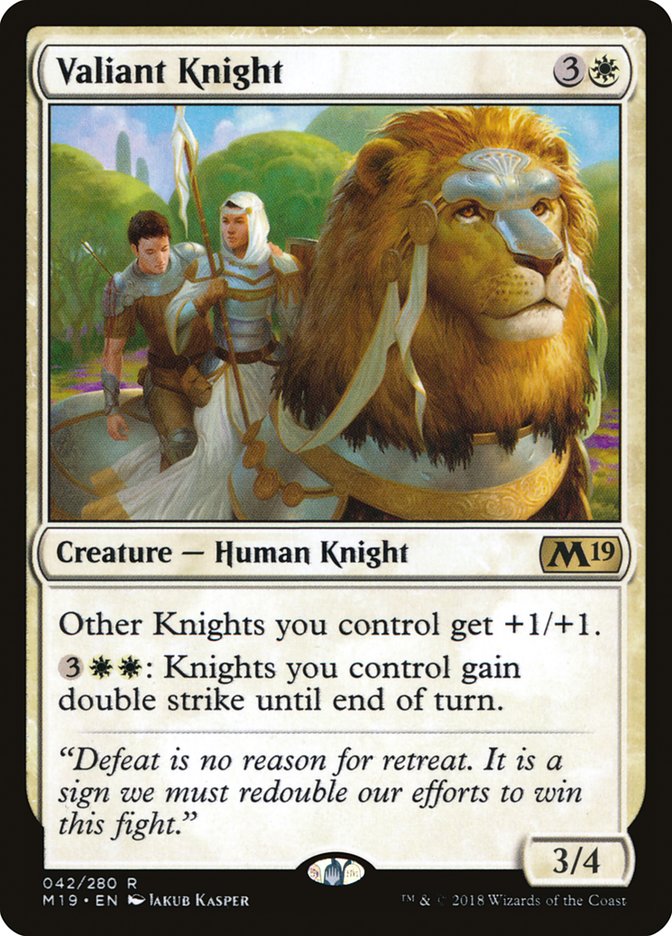 Valiant Knight [Core Set 2019] | Chromatic Games