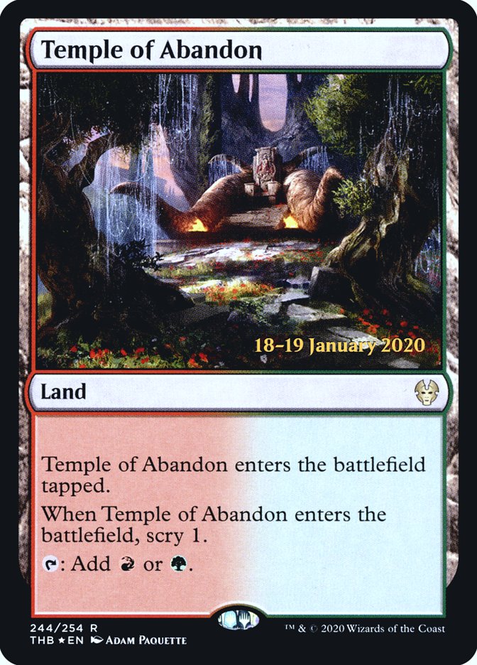 Temple of Abandon [Theros Beyond Death Prerelease Promos] | Chromatic Games