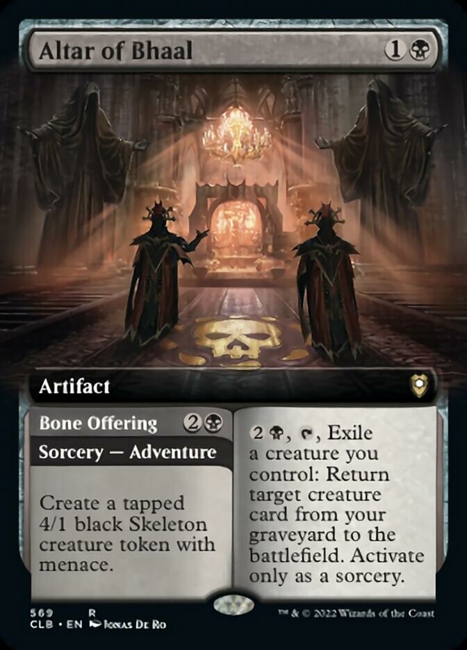 Altar of Bhaal // Bone Offering (Extended Art) [Commander Legends: Battle for Baldur's Gate] | Chromatic Games