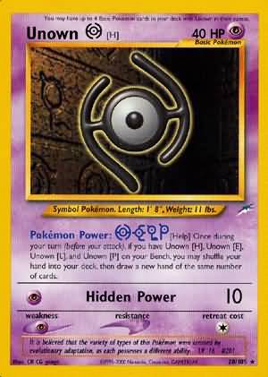 Unown [H] [Neo Destiny] | Chromatic Games