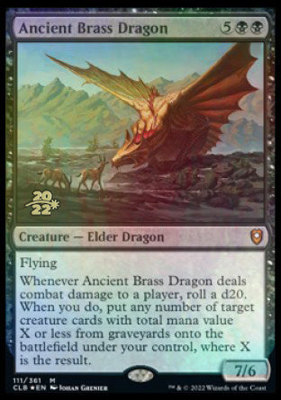 Ancient Brass Dragon [Commander Legends: Battle for Baldur's Gate Prerelease Promos] | Chromatic Games