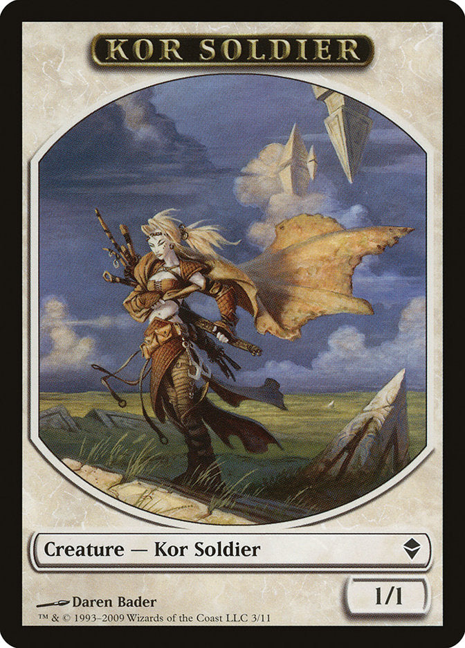 Kor Soldier Token [Zendikar Tokens] | Chromatic Games