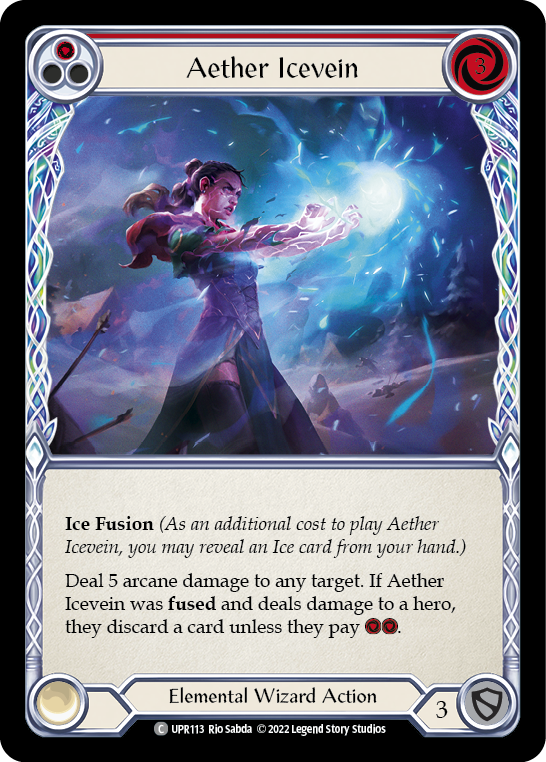 Aether Icevein (Red) [UPR113] (Uprising)  Rainbow Foil | Chromatic Games