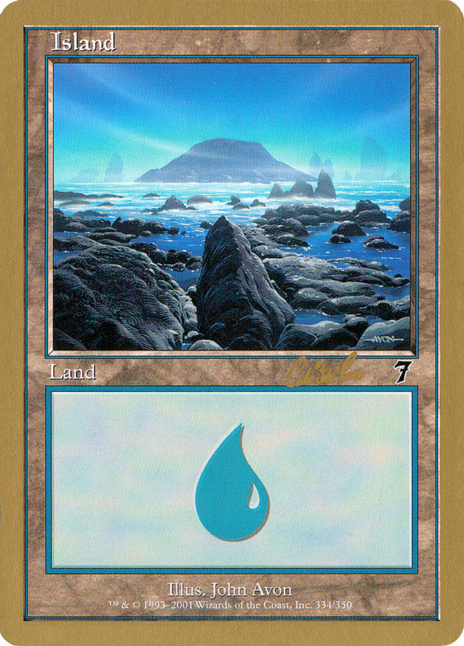 Island (cr334) (Carlos Romao) [World Championship Decks 2002] | Chromatic Games