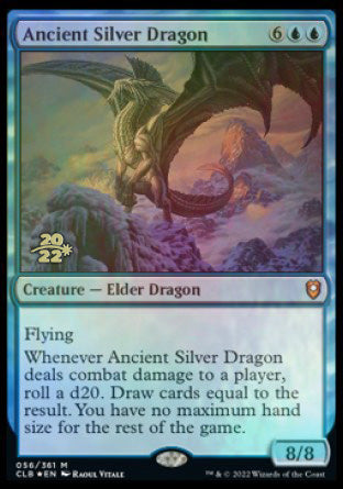 Ancient Silver Dragon [Commander Legends: Battle for Baldur's Gate Prerelease Promos] | Chromatic Games