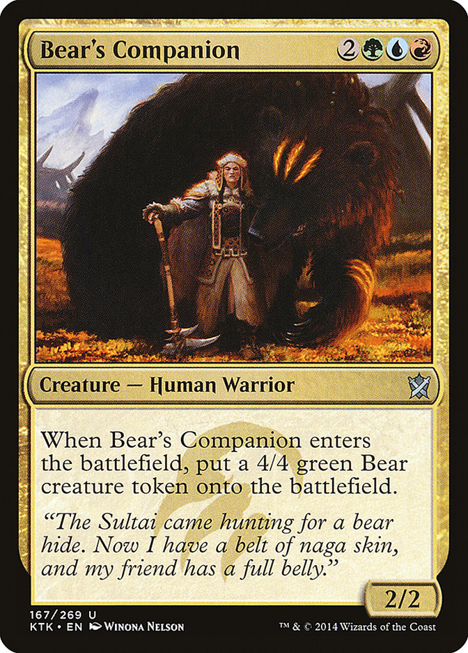 Bear's Companion [Khans of Tarkir] | Chromatic Games