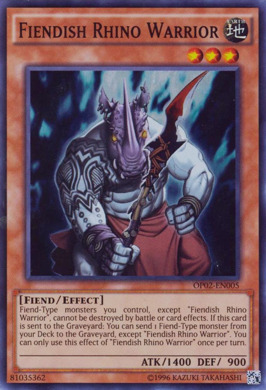 Fiendish Rhino Warrior [OP02-EN005] Super Rare | Chromatic Games