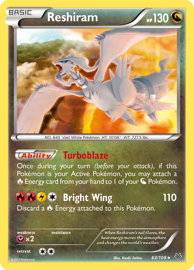 Reshiram (63/108) [XY: Roaring Skies] | Chromatic Games