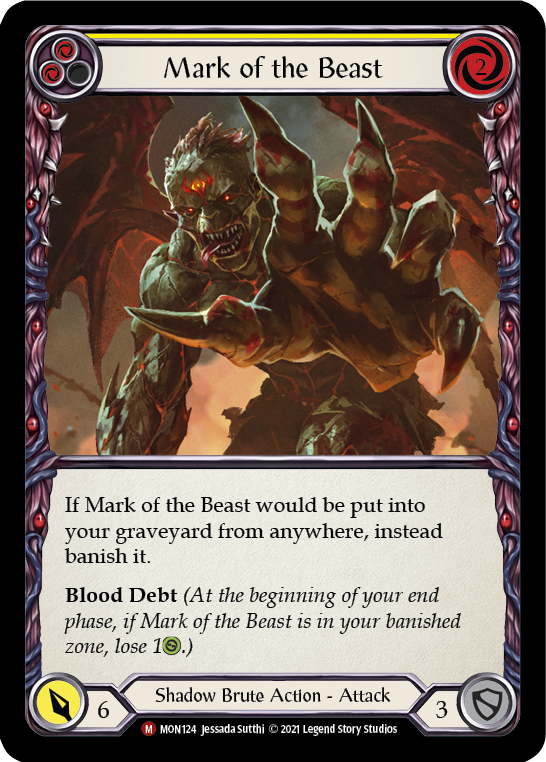 Mark of the Beast [MON124-RF] (Monarch)  1st Edition Rainbow Foil | Chromatic Games
